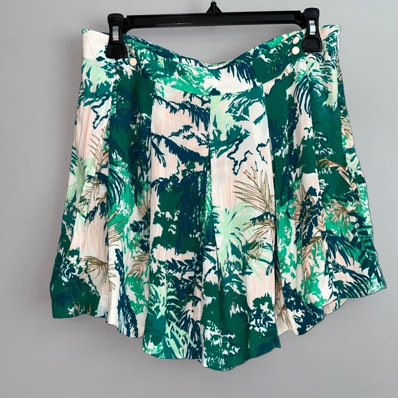 EUC Anthropologie Elevenses Tropical Floral Print Skort Size 4 - Picture 2 of 9